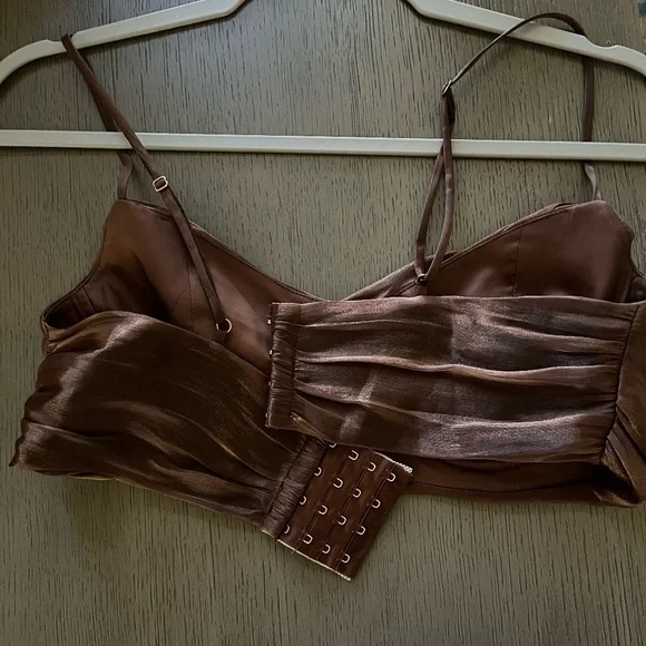 LOVERS + FRIENDS | Benny Midi Skirt & Bra Top Set in Chocolate Brown | Size S|XS - Picture 7 of 16